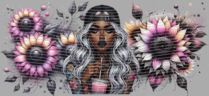 16oz Sunflower Girl-SU-359